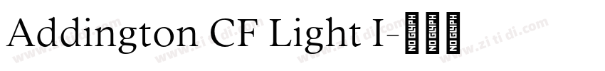 Addington CF Light I字体转换